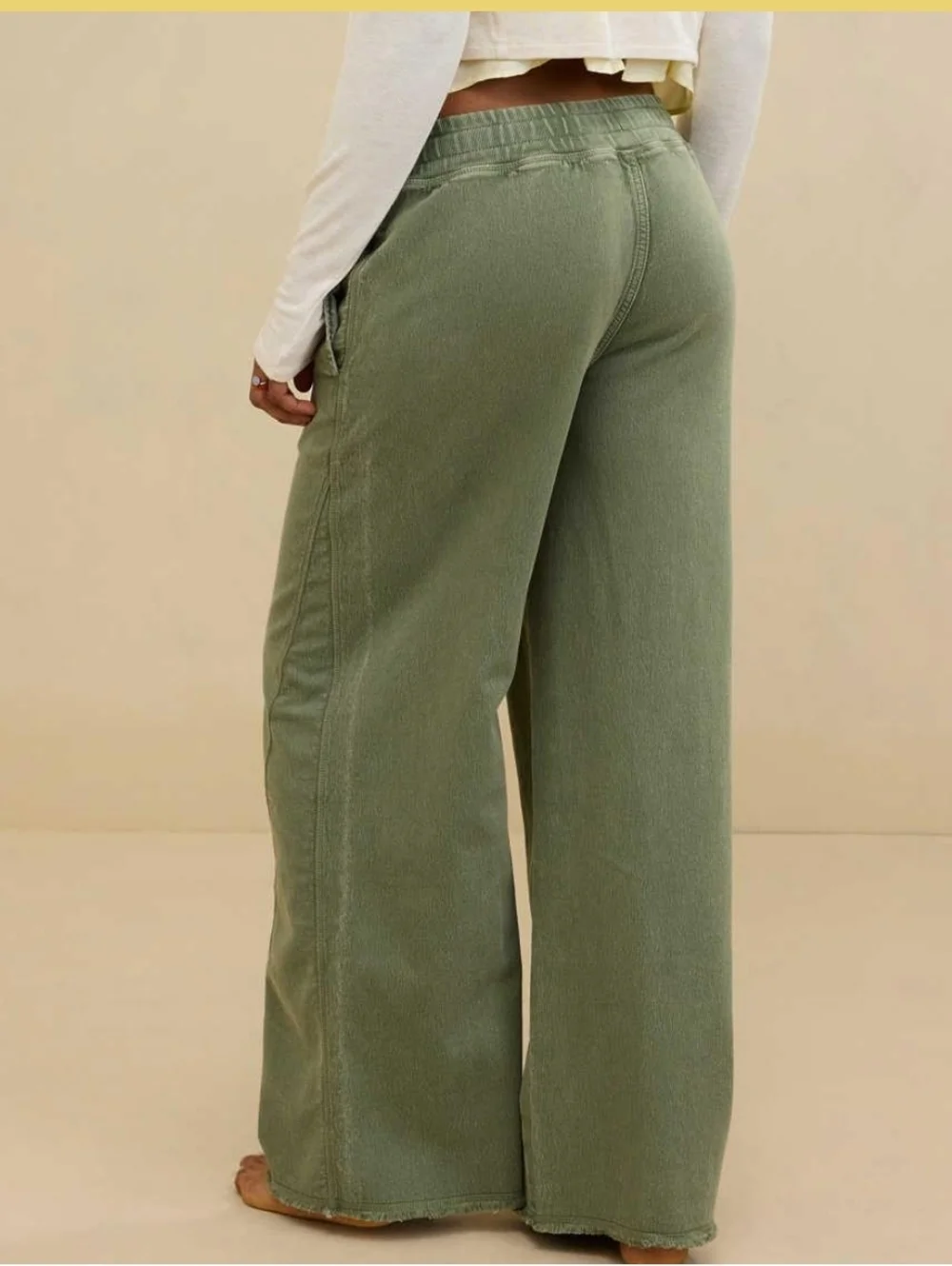 Aerie Soft Landing Trouser In Olive Fun Size XL NWT - Picture 4 of 13